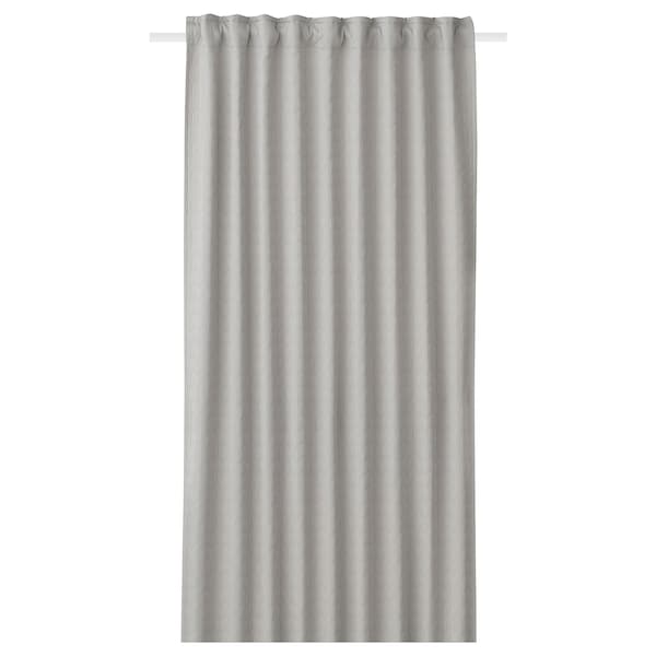 IKEA RYSSBRÄKEN room darkening curtain, 1 piece, light gray, 55x98 in, Ikea Ireland | 3140LYAFB