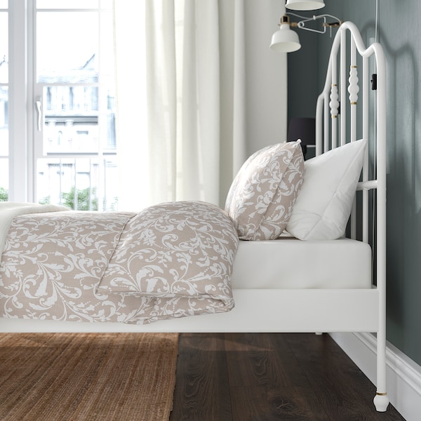 IKEA SAGSTUA bed frame, Full White / Lönset, Ikea Ireland | 8765GTSDQ