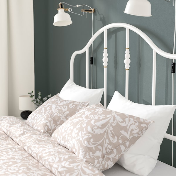 IKEA SAGSTUA bed frame, Full White / Lönset, Ikea Ireland | 8765GTSDQ
