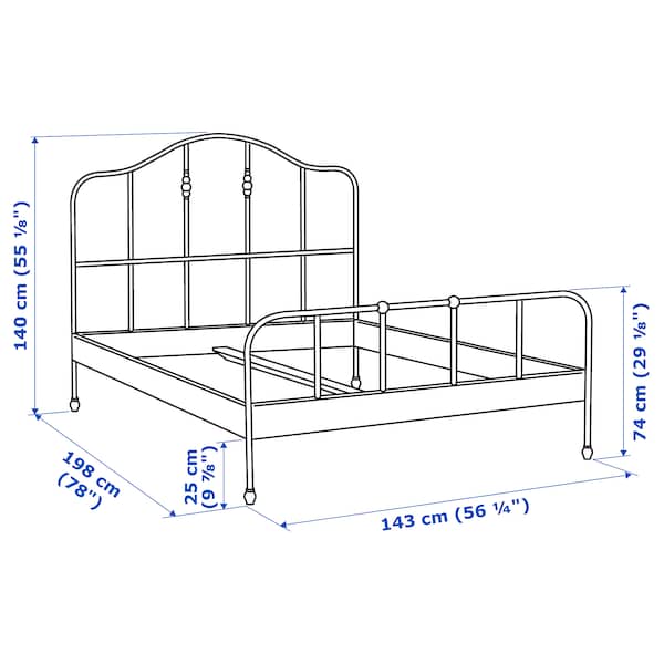 IKEA SAGSTUA bed frame, Full White / Lönset, Ikea Ireland | 8765GTSDQ
