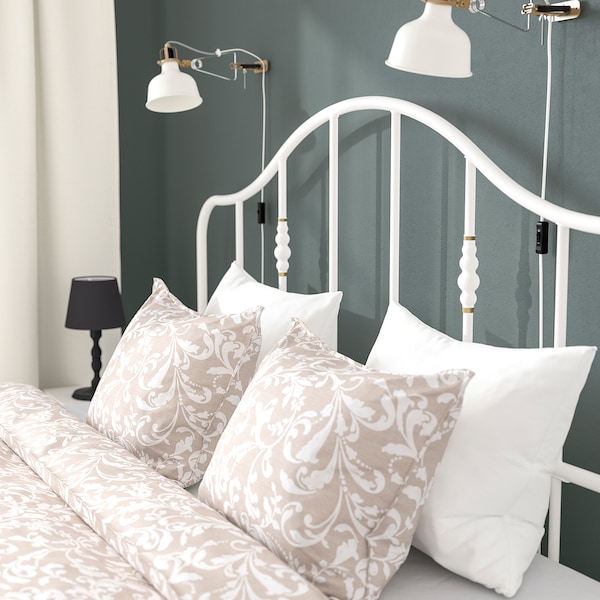 IKEA SAGSTUA bed frame, King White / Luröy, Ikea Ireland | 2403FAMRZ