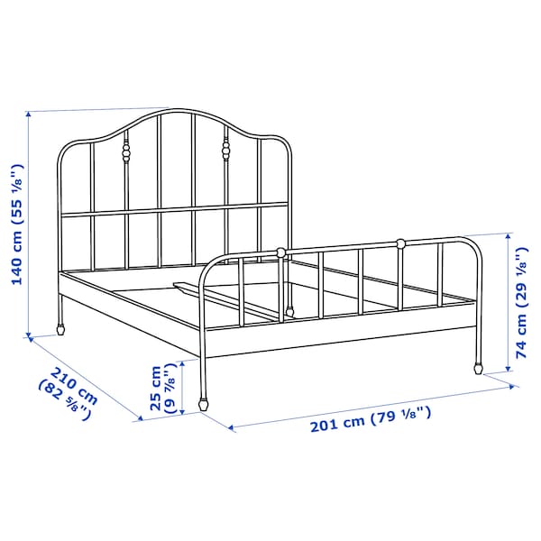 IKEA SAGSTUA bed frame, King White / Luröy, Ikea Ireland | 2403FAMRZ
