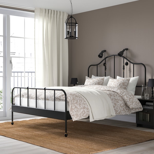 IKEA SAGSTUA bed frame, Queen Black, Ikea Ireland | 2367RVLEH