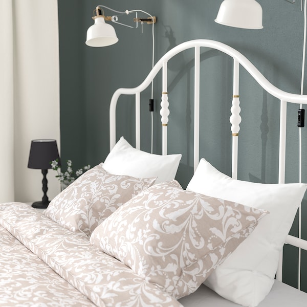 IKEA SAGSTUA bed frame, Queen White, Ikea Ireland | 4329EZINV