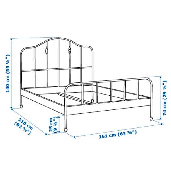 IKEA SAGSTUA bed frame, Queen White, Ikea Ireland | 4329EZINV