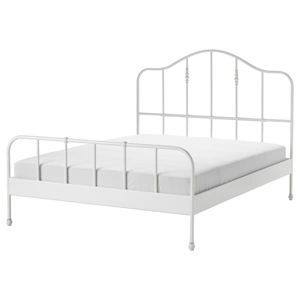 IKEA SAGSTUA bed frame, Queen White, Ikea Ireland | 4329EZINV