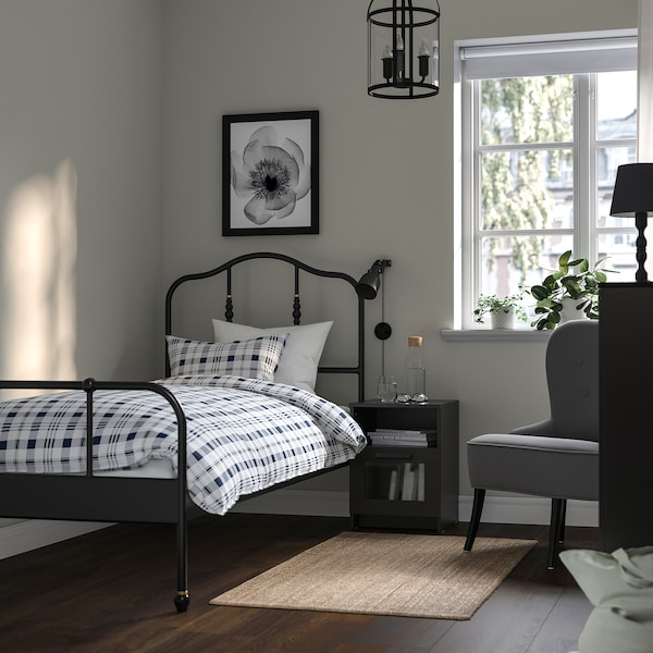 IKEA SAGSTUA bed frame, Twin Black / Luröy, Ikea Ireland | 8437JZSVC