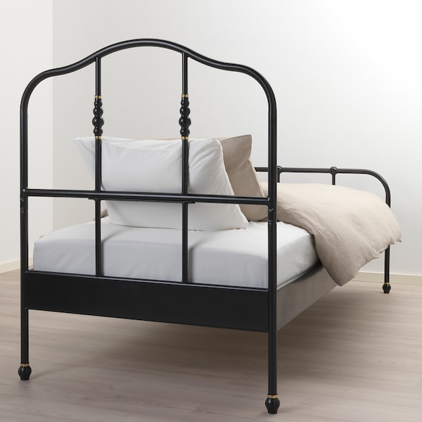 IKEA SAGSTUA bed frame, Twin Black / Luröy, Ikea Ireland | 8437JZSVC