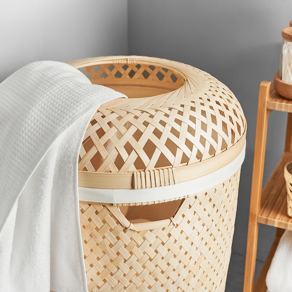 IKEA SALUDING laundry basket, handmade bamboo, 13 gallon, Ikea Ireland | 0613XOQYR