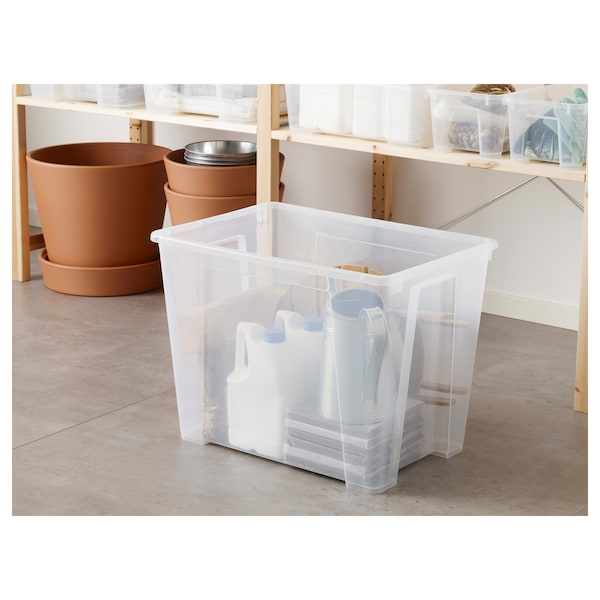 IKEA SAMLA box, clear, 22x15 ¼x16 ½ in/17 gallon, Ikea Ireland | 6174VEUZH