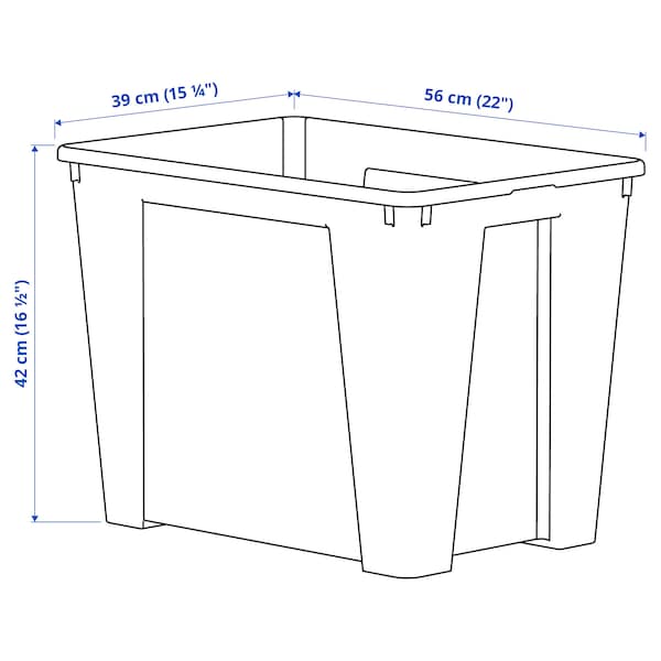 IKEA SAMLA box, clear, 22x15 ¼x16 ½ in/17 gallon, Ikea Ireland | 6174VEUZH