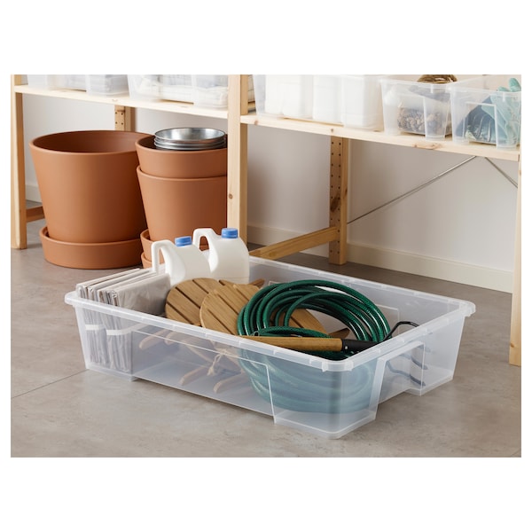IKEA SAMLA box, clear, 30 ¾x22x7 in/15 gallon, Ikea Ireland | 9618COXPM
