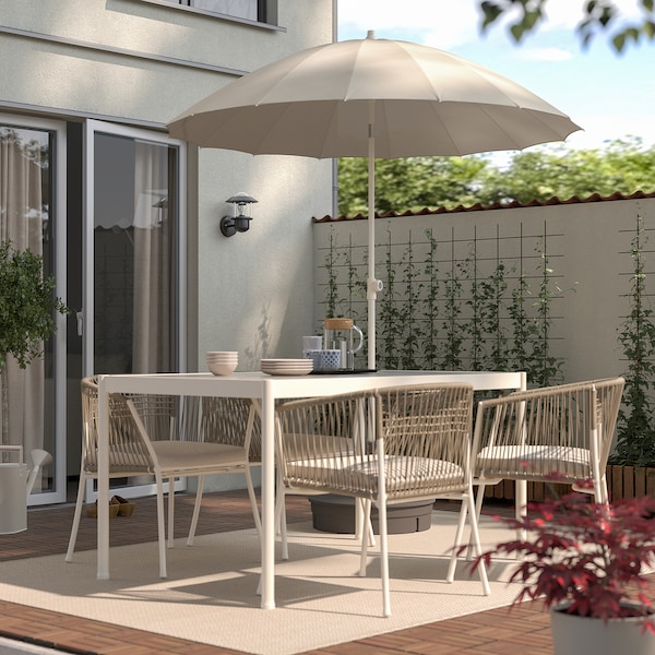 IKEA SAMSÖ Umbrella, tilting, beige, 78 3/4 in, Ikea Ireland | 7025SWHVK
