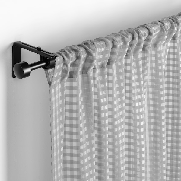 IKEA SANDDÅDRA sheer curtains, 1 pair, 57x98 in Gray, Ikea Ireland | 6439VLRXA