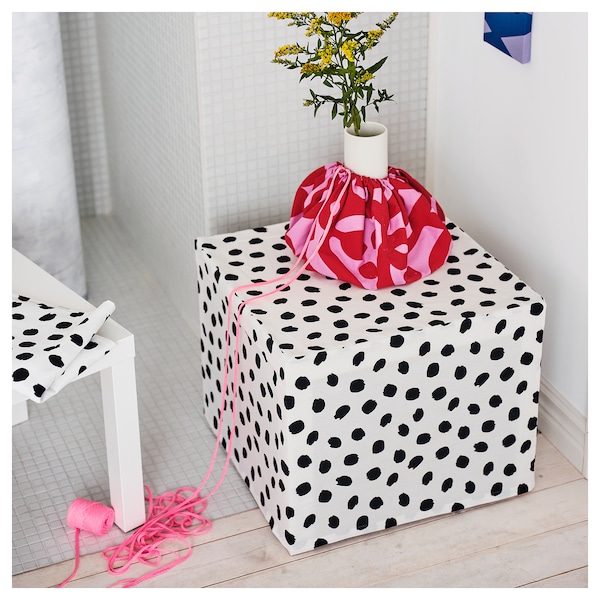 IKEA SANDLUSERN pre-cut fabric, white/black, 59x118 in, Ikea Ireland | 2615SCLZU