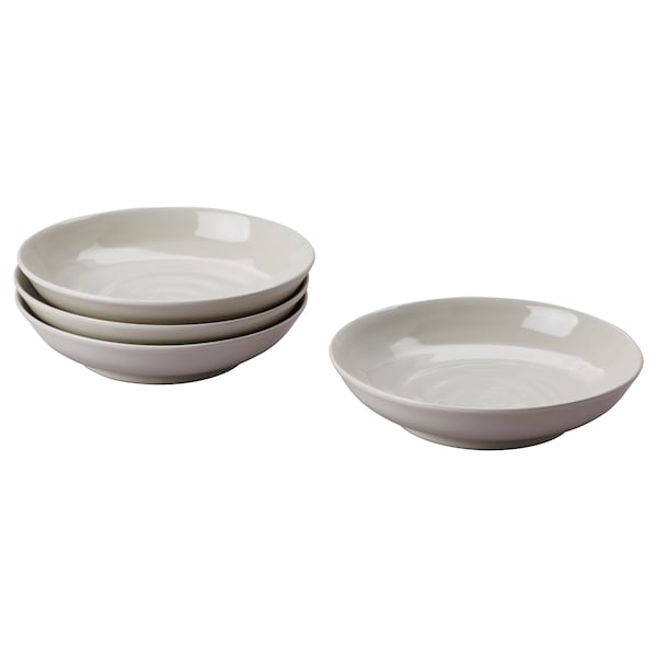IKEA SANDSKÄDDA deep plate/bowl, light grey-beige, 8 ½ in, 4 pack, Ikea Ireland | 9654AFITR
