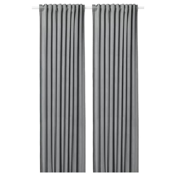 IKEA SANDSVINGEL curtains, 1 pair, gray, 53x98 in, Ikea Ireland | 5027ADXLZ