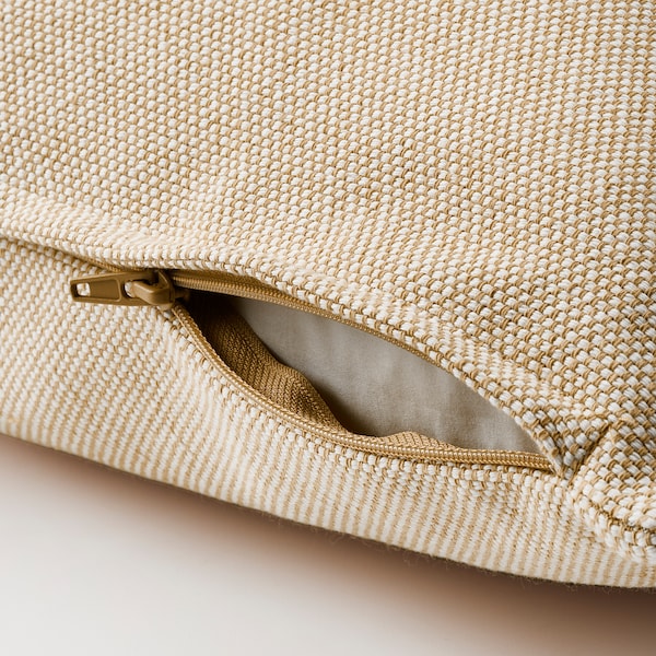IKEA SANDTRAV cushion, 18x18 in Yellow / Beige / White, Ikea Ireland | 3185ZOGDJ