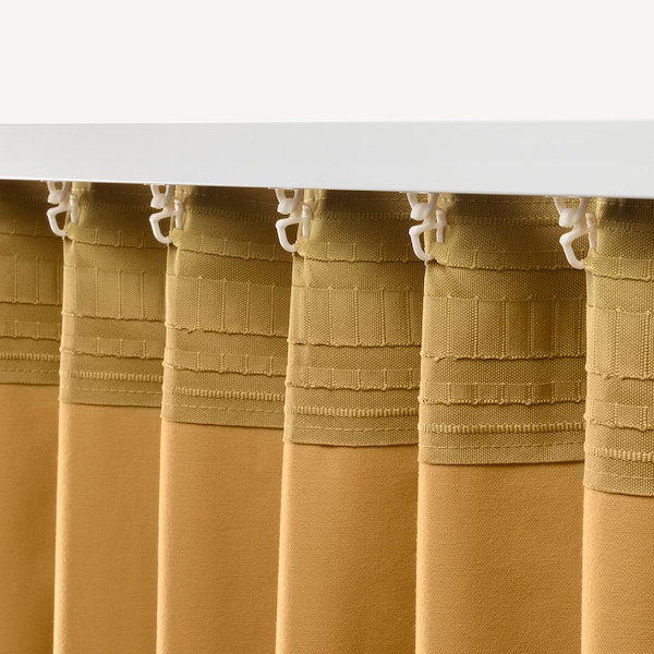 IKEA SANELA room darkening curtains, 1 pair, 55x98 in Golden Brown, Ikea Ireland | 1260EYPQT