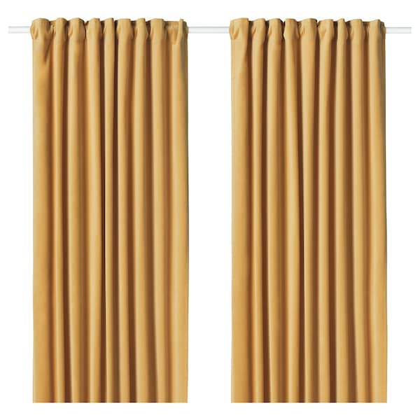 IKEA SANELA room darkening curtains, 1 pair, 55x98 in Golden Brown, Ikea Ireland | 1260EYPQT