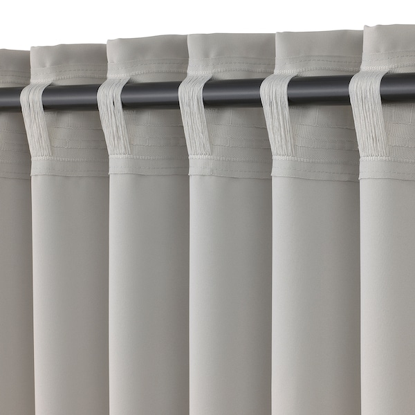 IKEA SANELA room darkening curtains, 1 pair, 55x98 in Light Gray, Ikea Ireland | 7056SZNRY