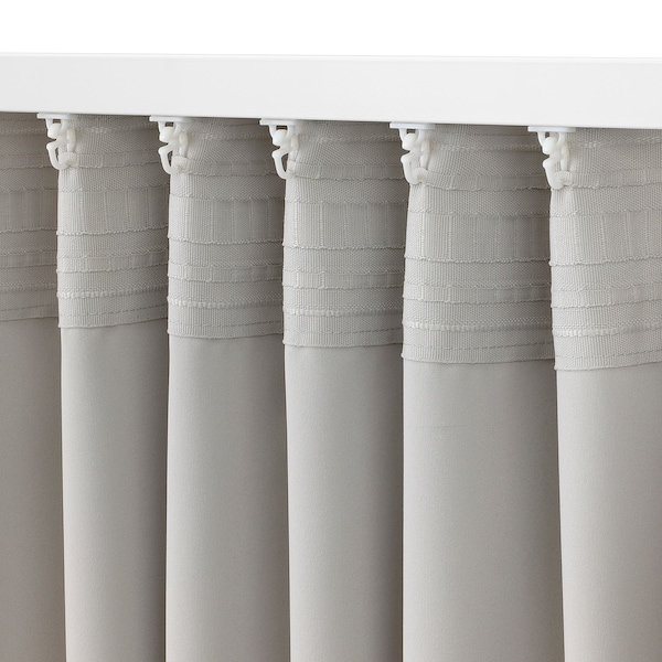 IKEA SANELA room darkening curtains, 1 pair, 55x98 in Light Gray, Ikea Ireland | 7056SZNRY