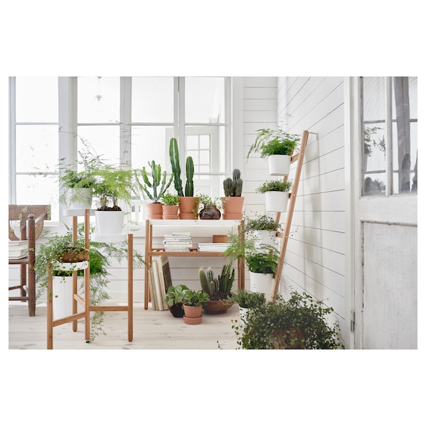 IKEA SATSUMAS plant stand, bamboo/white, 27 ½ in, Ikea Ireland | 3496DSWTV