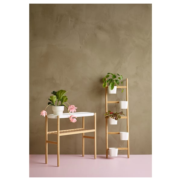 IKEA SATSUMAS plant stand, bamboo/white, 27 ½ in, Ikea Ireland | 3496DSWTV