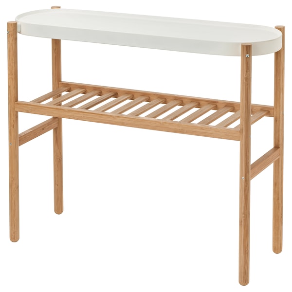 IKEA SATSUMAS plant stand, bamboo/white, 27 ½ in, Ikea Ireland | 3496DSWTV