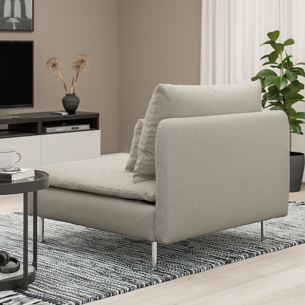 IKEA SÖDERHAMN 1-seat section Fridtuna Light Beige, Ikea Ireland | 7025ZDNUG