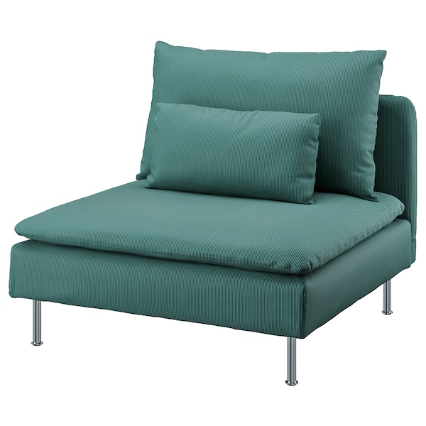 IKEA SÖDERHAMN cover for 1-seat section Kelinge Gray / Turquoise, Ikea Ireland | 6329AFDWJ