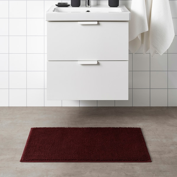 IKEA SÖDERSJÖN bath mat, 20x31 in Deep Red, Ikea Ireland | 5091UNFPZ