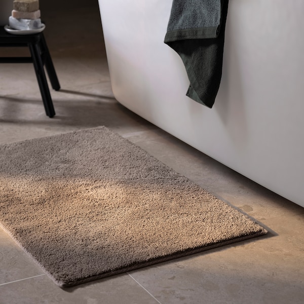 IKEA SÖDERSJÖN bath mat, 20x31 in Gray / Brown, Ikea Ireland | 4162BNDQU