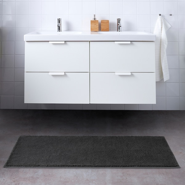 IKEA SÖDERSJÖN bath mat, 24x47 in Dark Gray, Ikea Ireland | 2098MBNVR