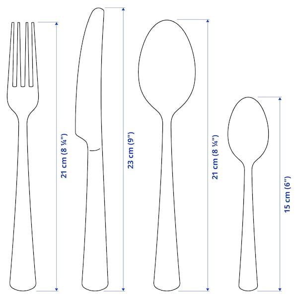IKEA SEDLIG 20-piece flatware set, stainless steel, Ikea Ireland | 0748BRZKV