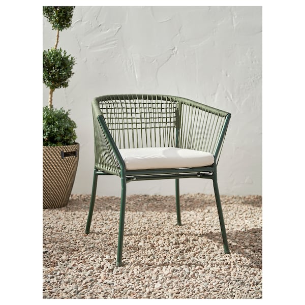 IKEA SEGERÖN armchair, outdoor Dark Green / Frösön / Duvholmen Beige, Ikea Ireland | 7463TSDKA