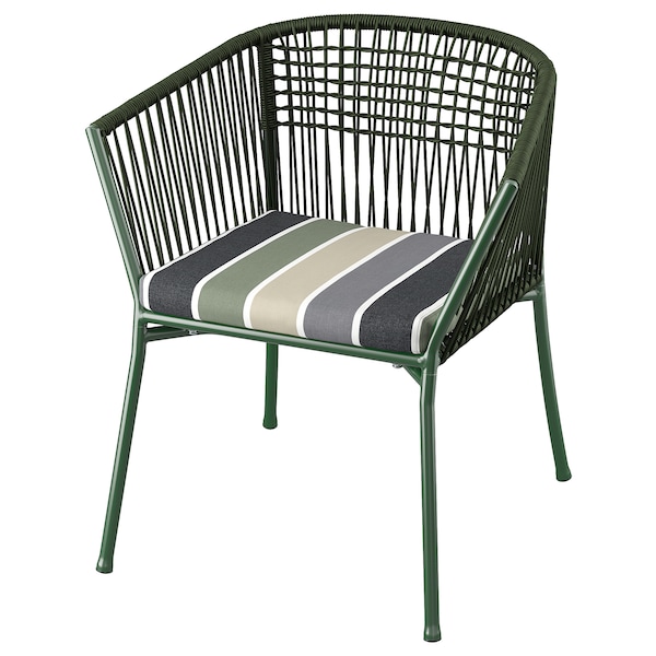 IKEA SEGERÖN armchair, outdoor Dark Green / Frösön / Duvholmen Stripe Pattern, Ikea Ireland | 0637WVNIG
