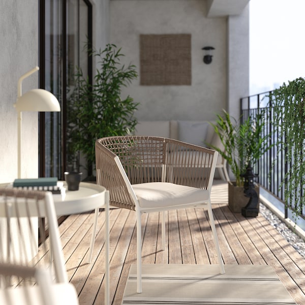 IKEA SEGERÖN armchair, outdoor White / Beige, Ikea Ireland | 1896YHAUJ