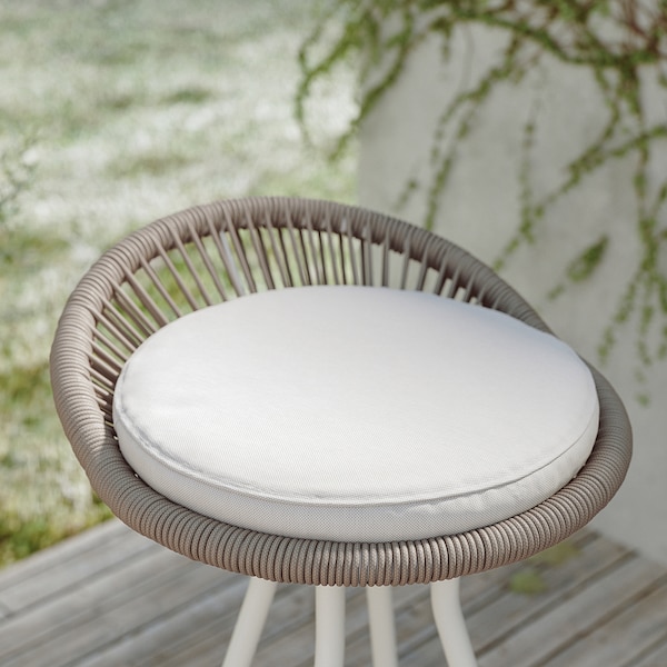 IKEA SEGERÖN bar stool, outdoor, swivel white/beige, Ikea Ireland | 5483RZTNV