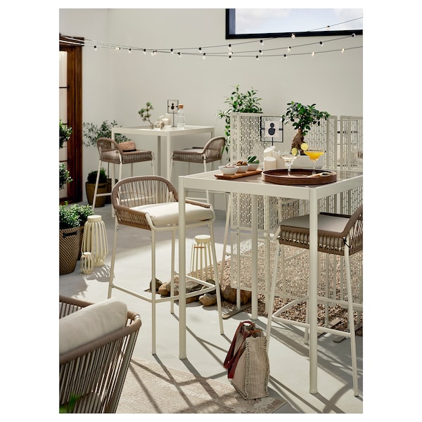 IKEA SEGERÖN bar stool, outdoor, white/beige, 28 3/4 in, Ikea Ireland | 8531ZFMAN