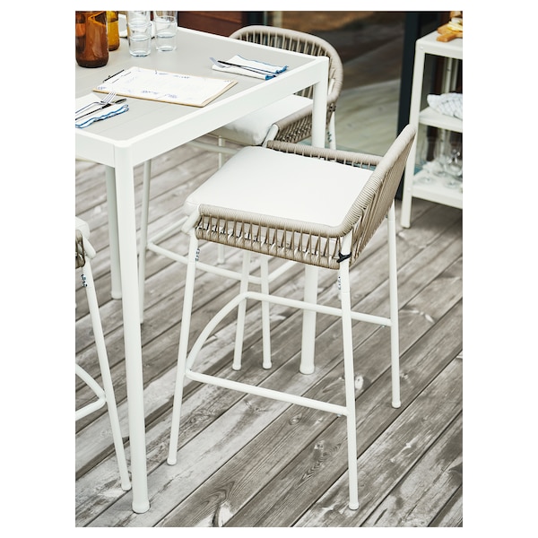 IKEA SEGERÖN bar stool, outdoor, white/beige, 28 3/4 in, Ikea Ireland | 8531ZFMAN