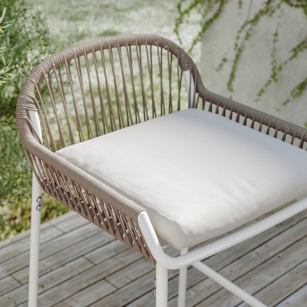 IKEA SEGERÖN bar stool, outdoor, white/beige, 28 3/4 in, Ikea Ireland | 8531ZFMAN