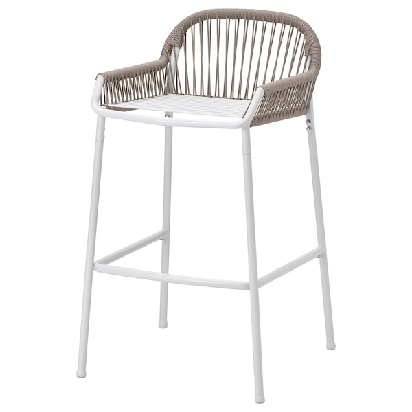 IKEA SEGERÖN bar stool, outdoor, white/beige, 28 3/4 in, Ikea Ireland | 8531ZFMAN
