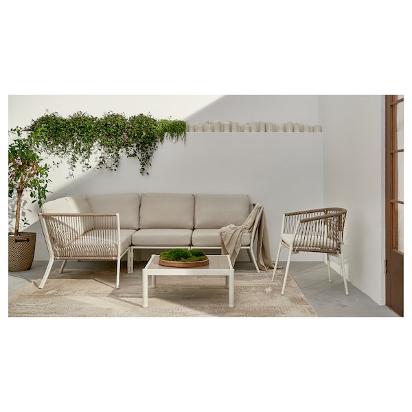 IKEA SEGERÖN coffee table, outdoor, white/beige, 28 3/4x28 3/4 in, Ikea Ireland | 9587PNGTO