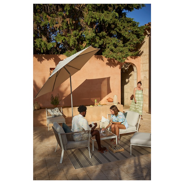 IKEA SEGERÖN coffee table, outdoor, white/beige, 28 3/4x28 3/4 in, Ikea Ireland | 9587PNGTO