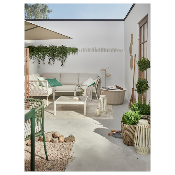 IKEA SEGERÖN corner section, outdoor, white/beige, Ikea Ireland | 1407JUTHA