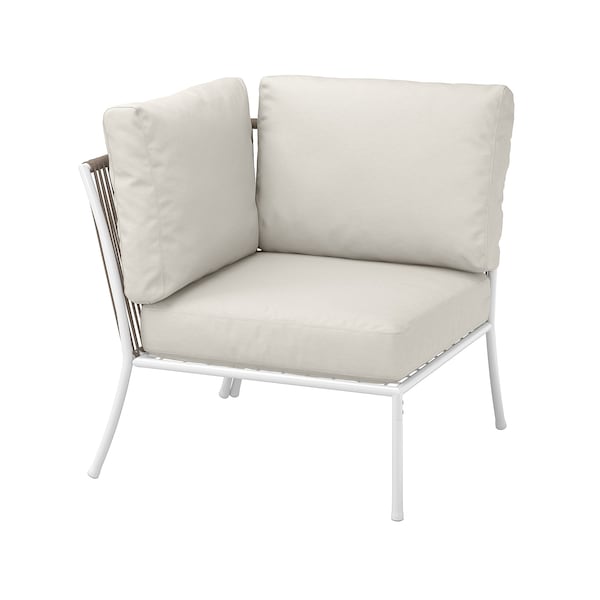 IKEA SEGERÖN corner section with pad White / Beige / Frösön / Duvholmen Beige, Ikea Ireland | 3581HLBPN