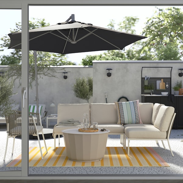 IKEA SEGERÖN seat sec for modular sofa, outdoor, white/beige/Frösön/Duvholmen beige, Ikea Ireland | 5013VPYOH