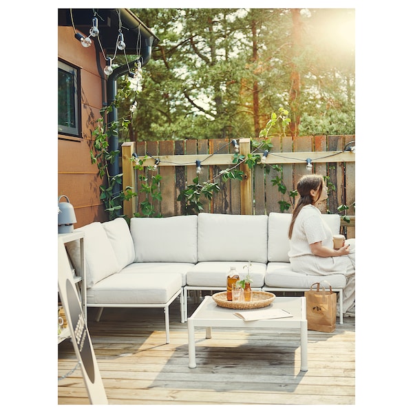 IKEA SEGERÖN seat sec for modular sofa, outdoor, white/beige/Frösön/Duvholmen beige, Ikea Ireland | 5013VPYOH