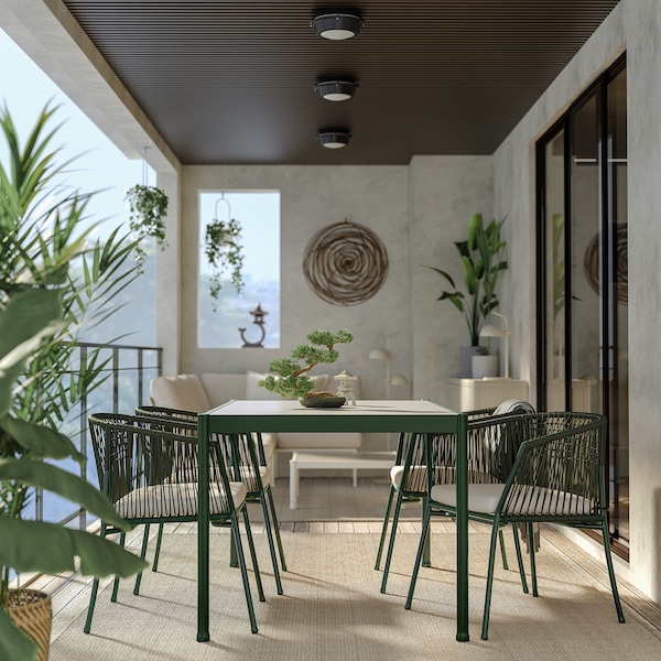 IKEA SEGERÖN table, outdoor, 35 7/8x57 7/8 in Dark Green / Light Gray, Ikea Ireland | 6198FCYQV